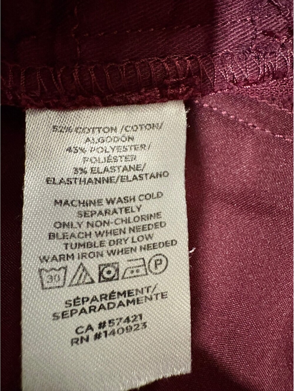 Loft Skinny Pant Burgundy 14 - Picture 4 of 8